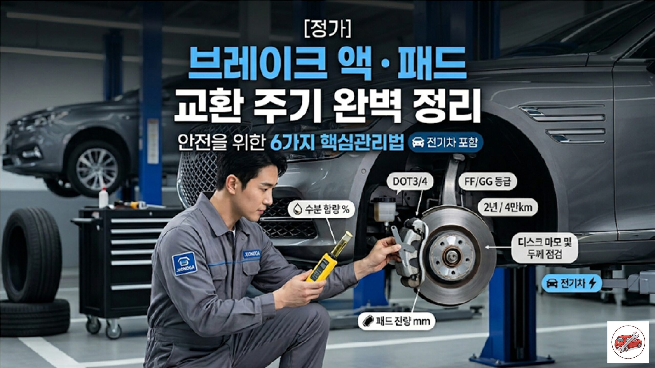 자동차 브레이크 액 교환 주기, 브레이크 패드 교환 주기, 브레이크 디스크 교환 주기 완벽 가이드 대표 이미지
